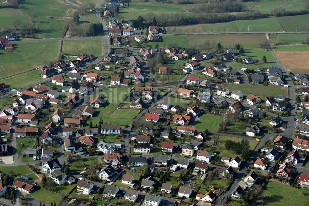 Dorfborn von oben - Dorf - Ansicht von Dorfborn im Bundesland Hessen