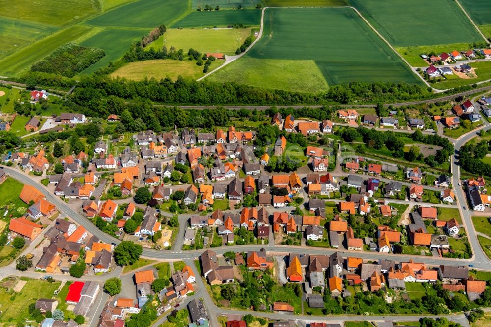 Luftbild Ehringen - Dorf - Ansicht in Ehringen im Bundesland Hessen, Deutschland