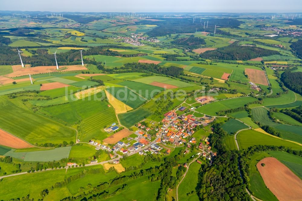 Luftbild Elleringhausen - Dorf - Ansicht in Elleringhausen im Bundesland Hessen, Deutschland