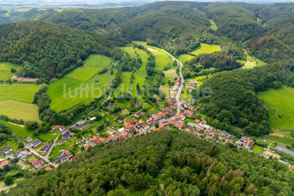 Luftaufnahme Frebershausen - Dorf - Ansicht in Frebershausen im Bundesland Hessen, Deutschland