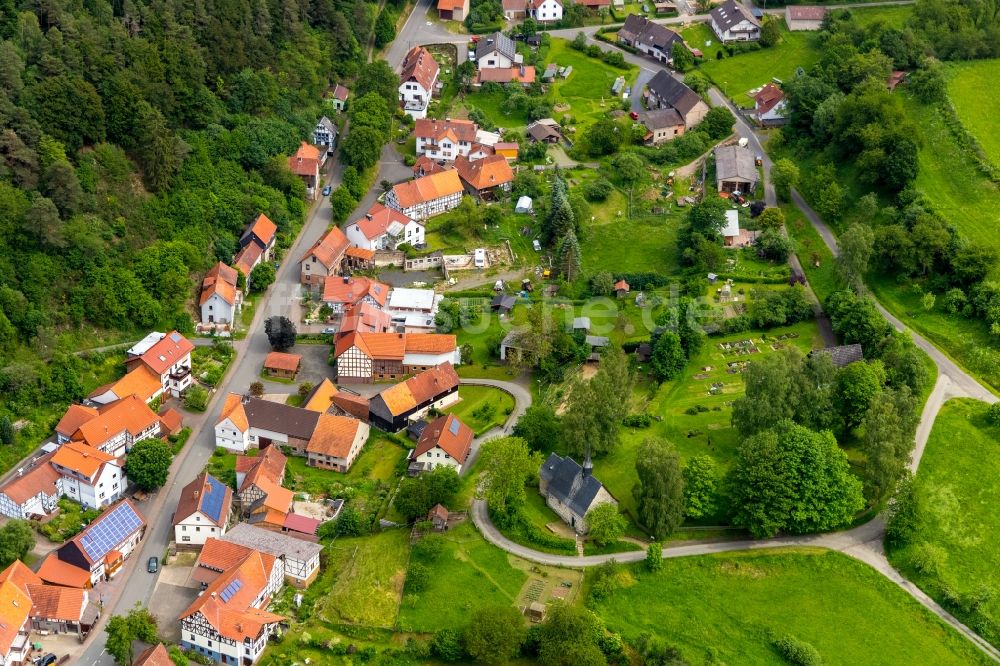 Luftbild Frebershausen - Dorf - Ansicht in Frebershausen im Bundesland Hessen, Deutschland