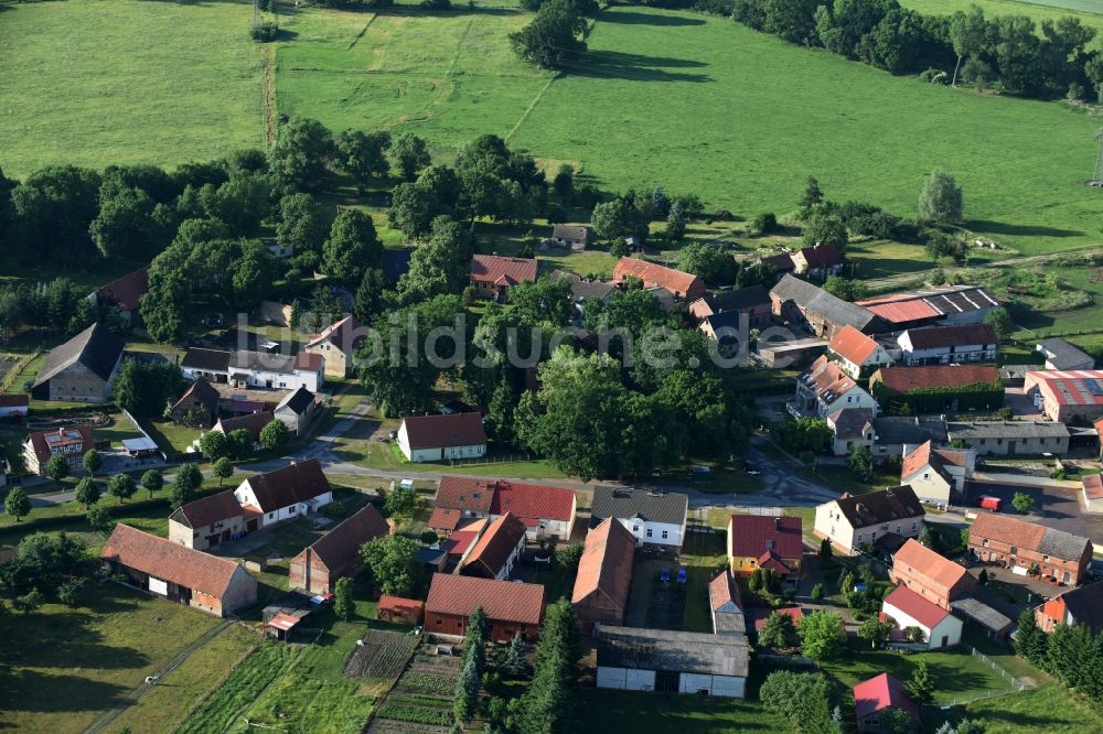 Luftbild Friesack - Dorf - Ansicht von Friesack im Bundesland Brandenburg