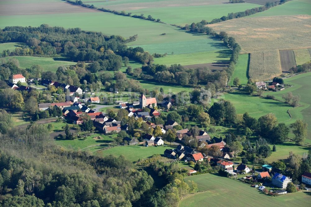 Luftbild Garzau-Garzin - Dorf - Ansicht in Garzau-Garzin im Bundesland Brandenburg, Deutschland