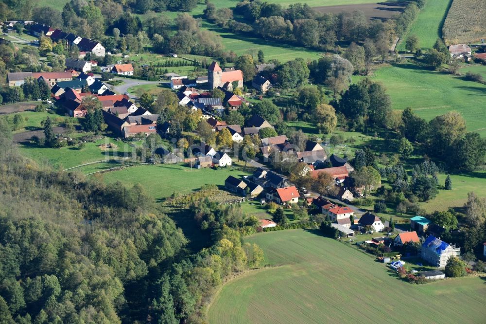 Luftaufnahme Garzau-Garzin - Dorf - Ansicht in Garzau-Garzin im Bundesland Brandenburg, Deutschland