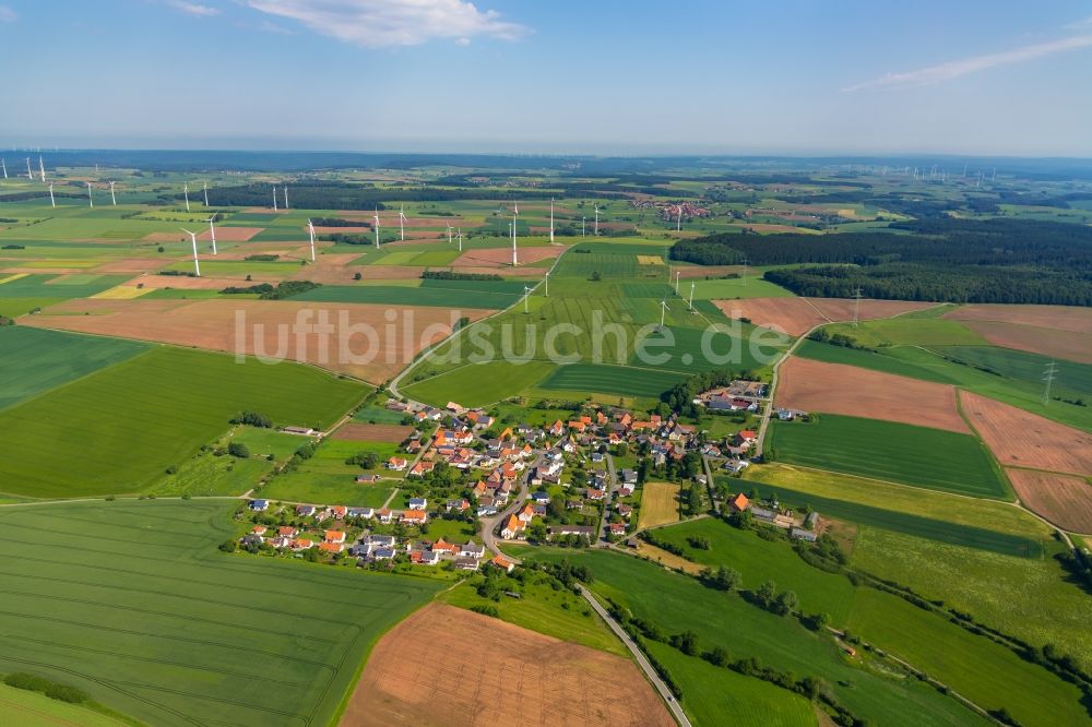 Luftaufnahme Gembeck - Dorf - Ansicht in Gembeck im Bundesland Hessen, Deutschland