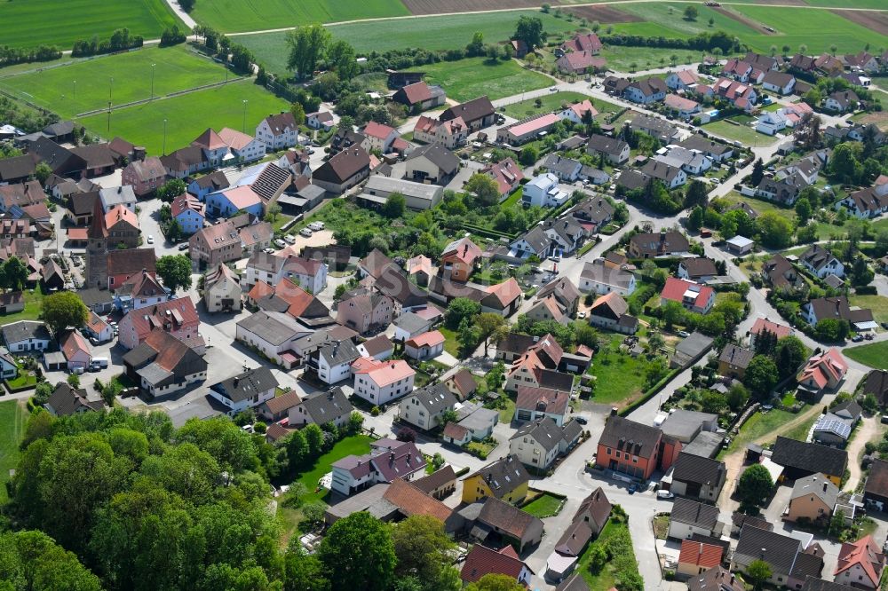 Göggelsbuch von oben - Dorf - Ansicht in Göggelsbuch im Bundesland Bayern, Deutschland