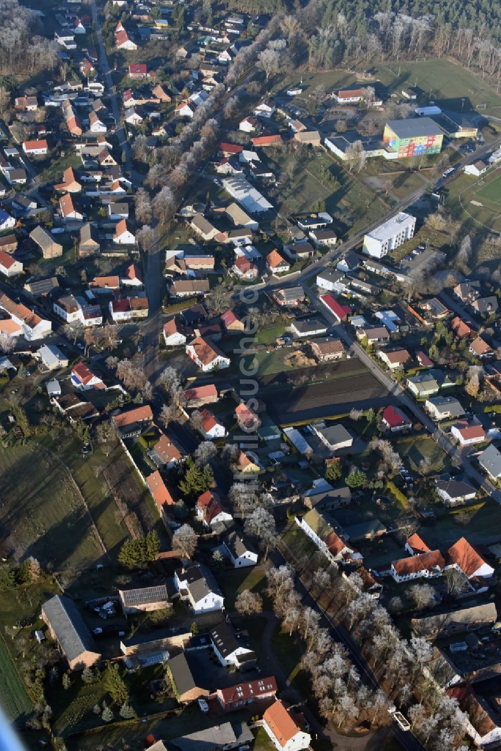 Glienick aus der Vogelperspektive: Dorf - Ansicht von Glienick im Bundesland Brandenburg