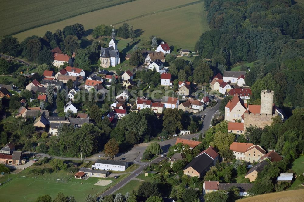 Luftbild Gnandstein - Dorf - Ansicht von Gnandstein im Bundesland Sachsen