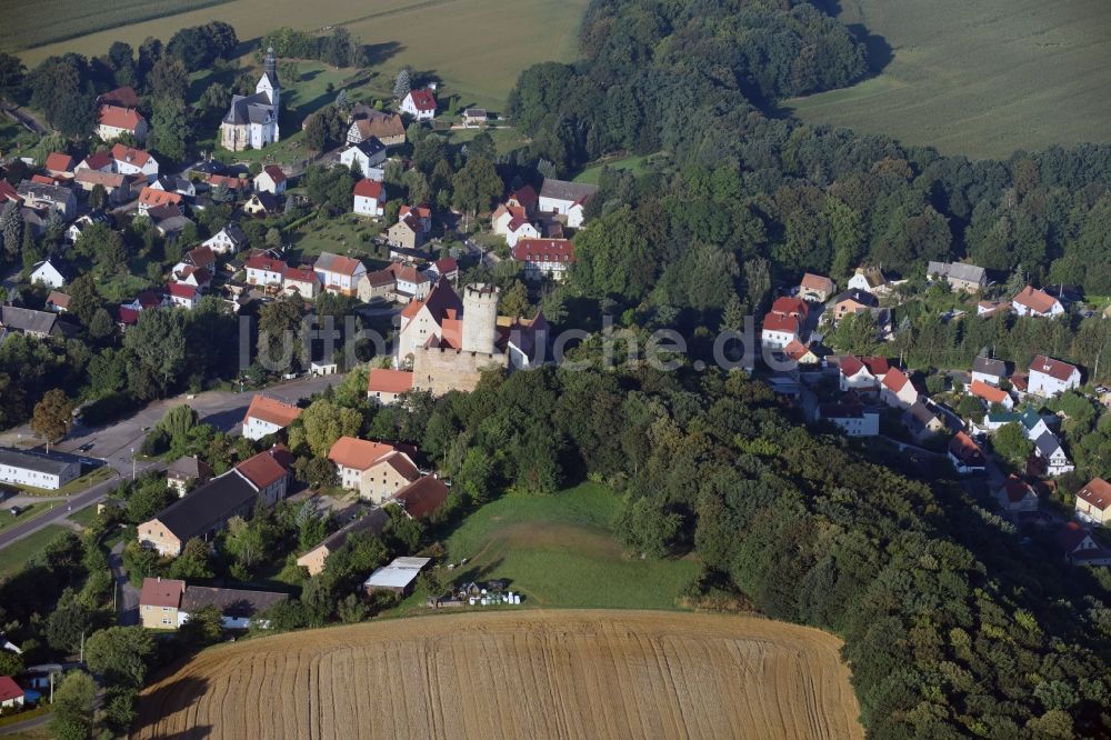 Gnandstein von oben - Dorf - Ansicht von Gnandstein im Bundesland Sachsen