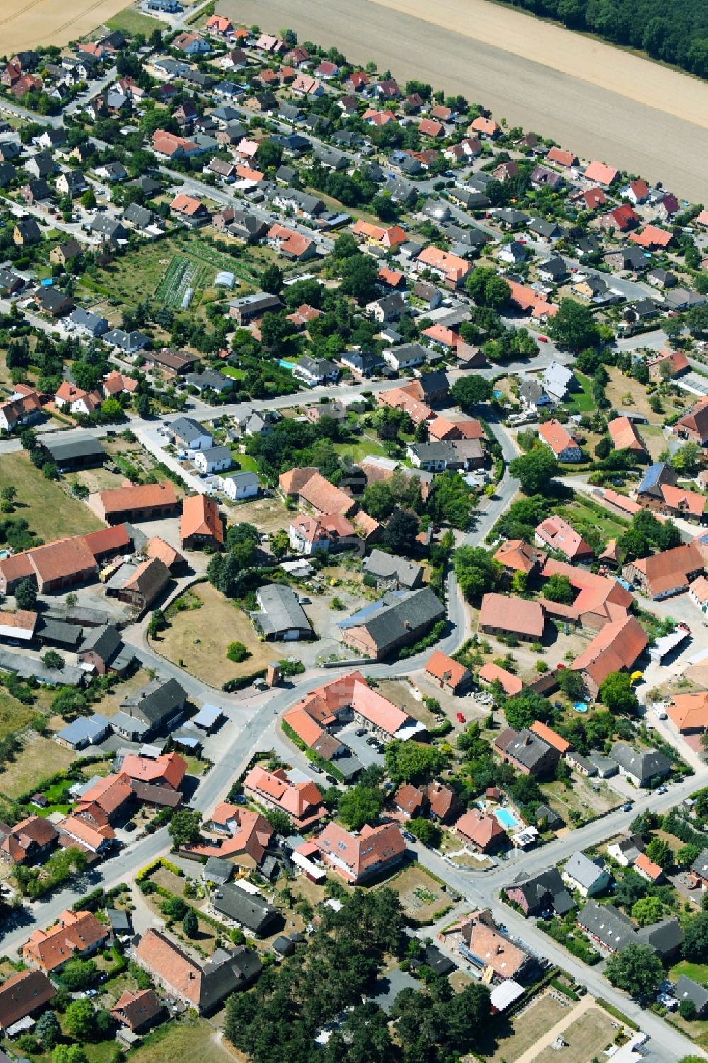 Grassel von oben - Dorf - Ansicht in Grassel im Bundesland Niedersachsen, Deutschland