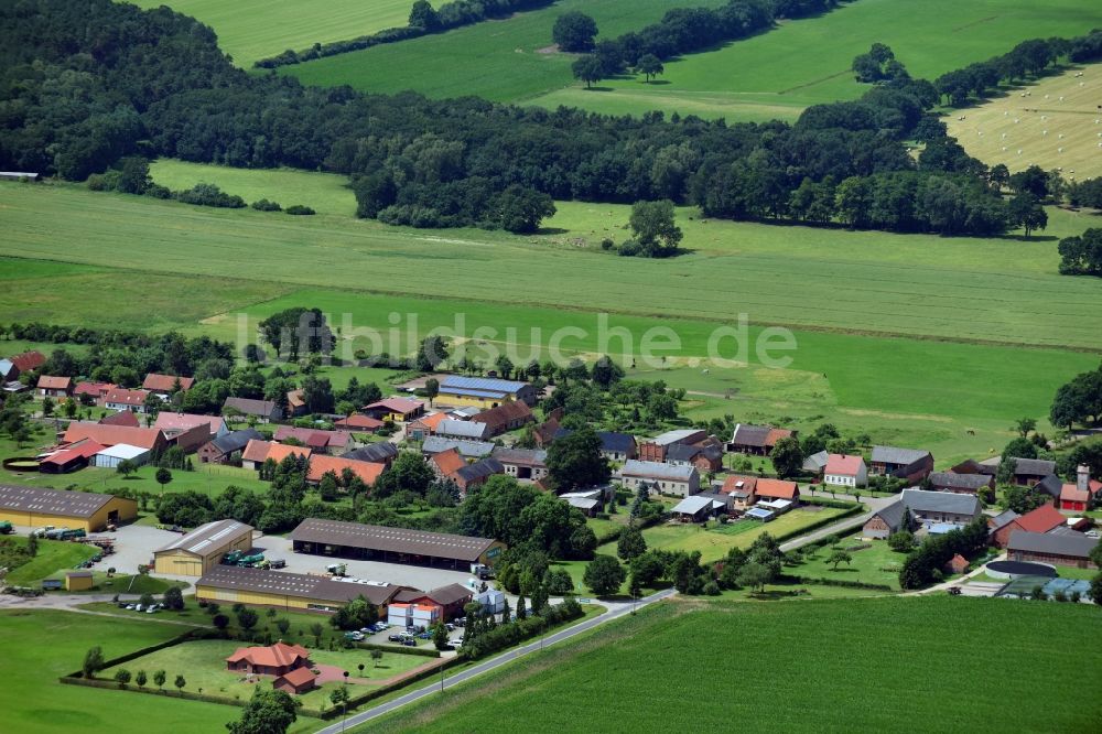 Luftbild Gross Gottschow - Dorf - Ansicht in Gross Gottschow im Bundesland Brandenburg, Deutschland