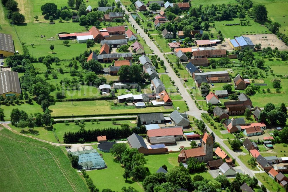 Gross Gottschow von oben - Dorf - Ansicht in Gross Gottschow im Bundesland Brandenburg, Deutschland