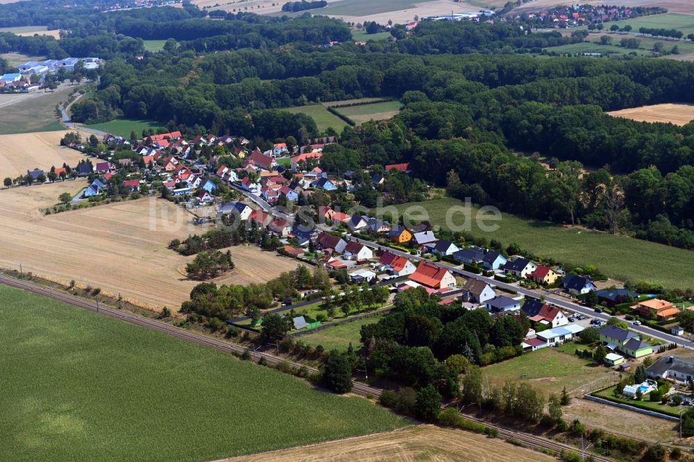 Grubnitz aus der Vogelperspektive: Dorf - Ansicht in Grubnitz im Bundesland Sachsen, Deutschland