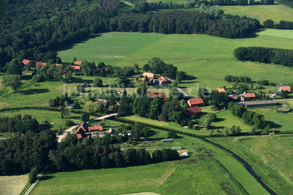 Luftbild Gudow - Dorf - Ansicht von Gudow im Bundesland Mecklenburg-Vorpommern