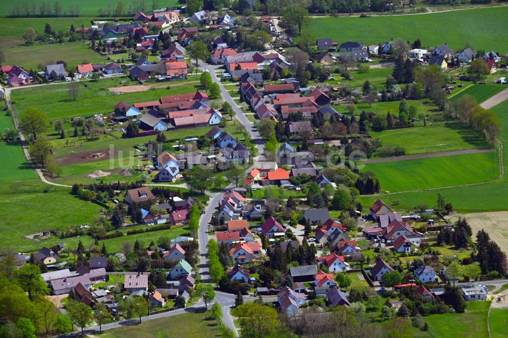 Luftaufnahme Haasow - Dorf - Ansicht in Haasow im Bundesland Brandenburg, Deutschland