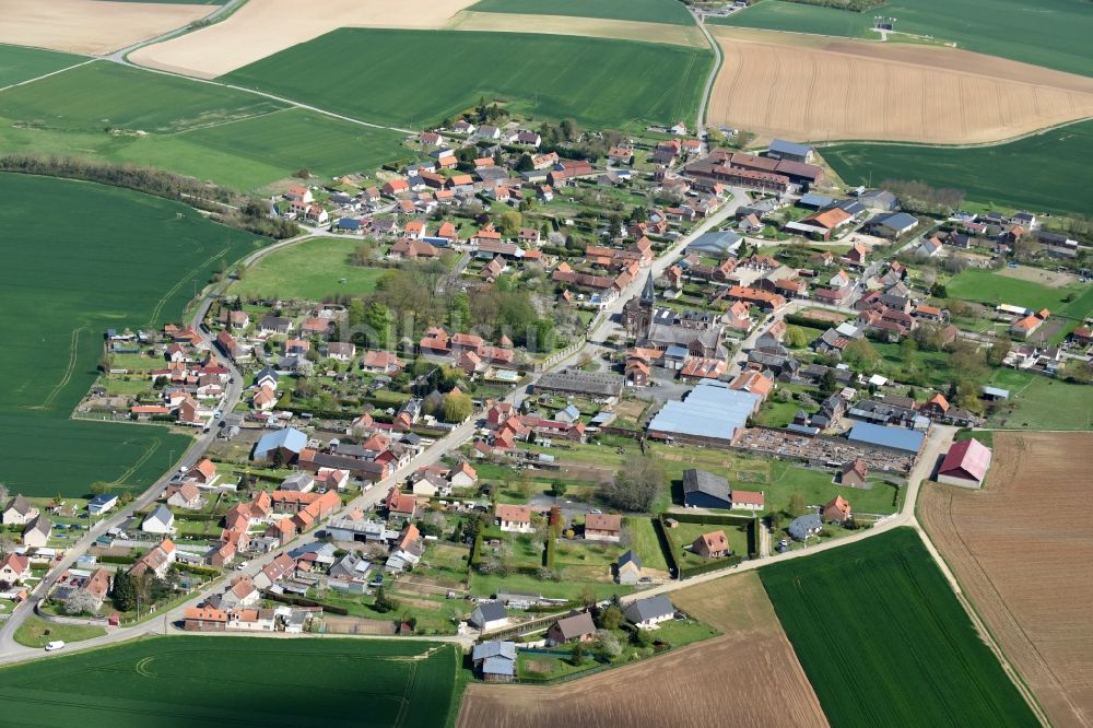 Le Hamel von oben - Dorf - Ansicht von Le Hamel in Nord-Pas-de-Calais Picardie, Frankreich