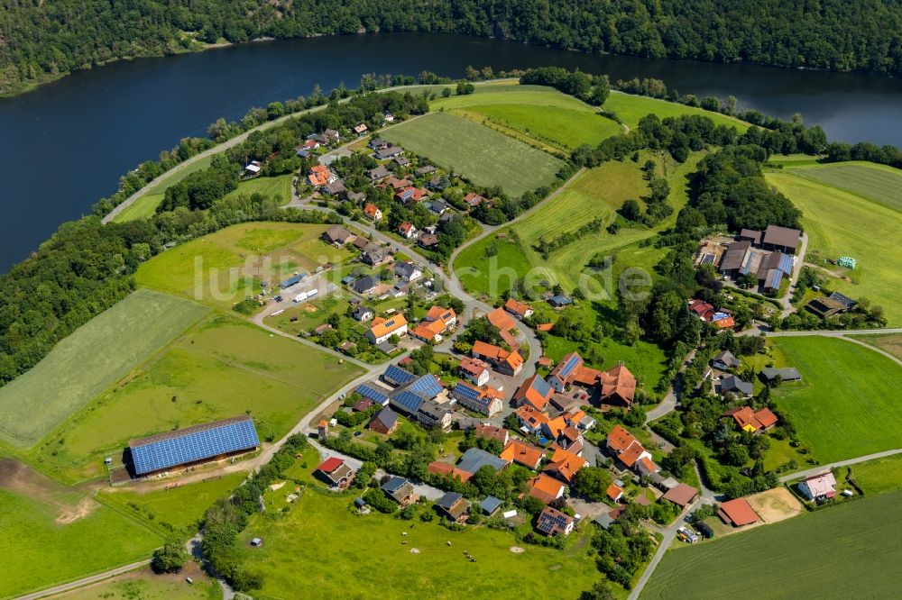 Luftaufnahme Harbshausen - Dorf - Ansicht in Harbshausen im Bundesland Hessen, Deutschland