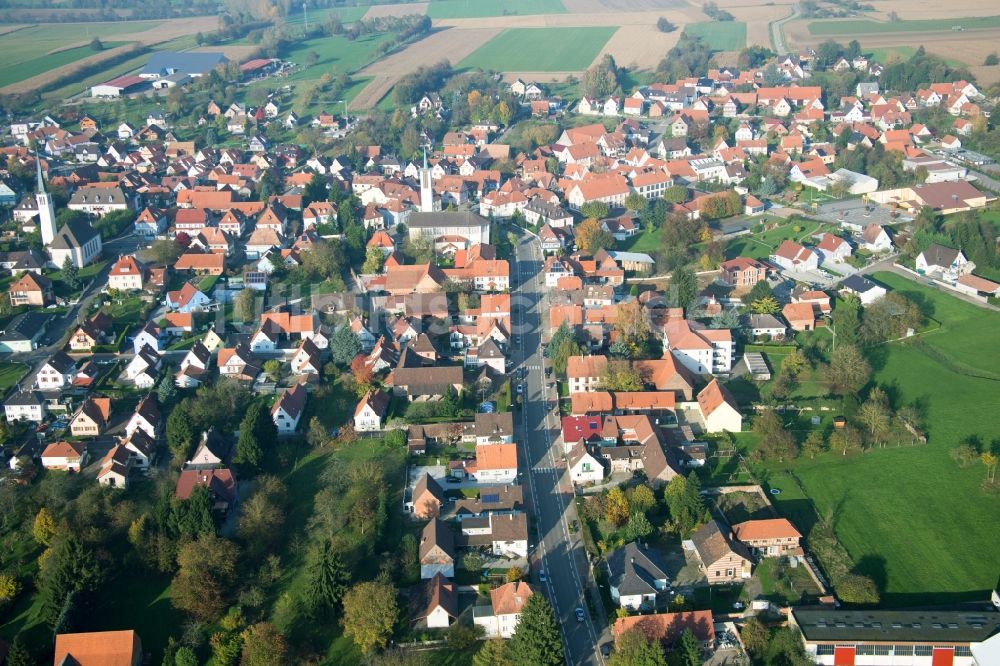 Luftbild Hatten - Dorf - Ansicht in Hatten in Grand Est, Frankreich