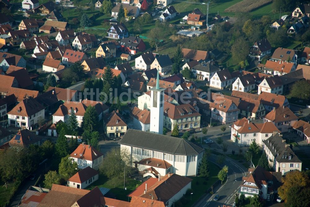 Hatten aus der Vogelperspektive: Dorf - Ansicht in Hatten in Grand Est, Frankreich