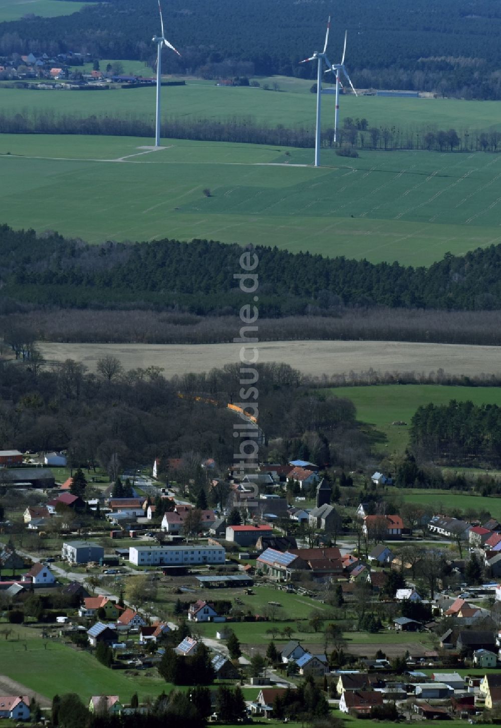 Luftaufnahme Höhenland - Dorf - Ansicht von Höhenland im Bundesland Brandenburg