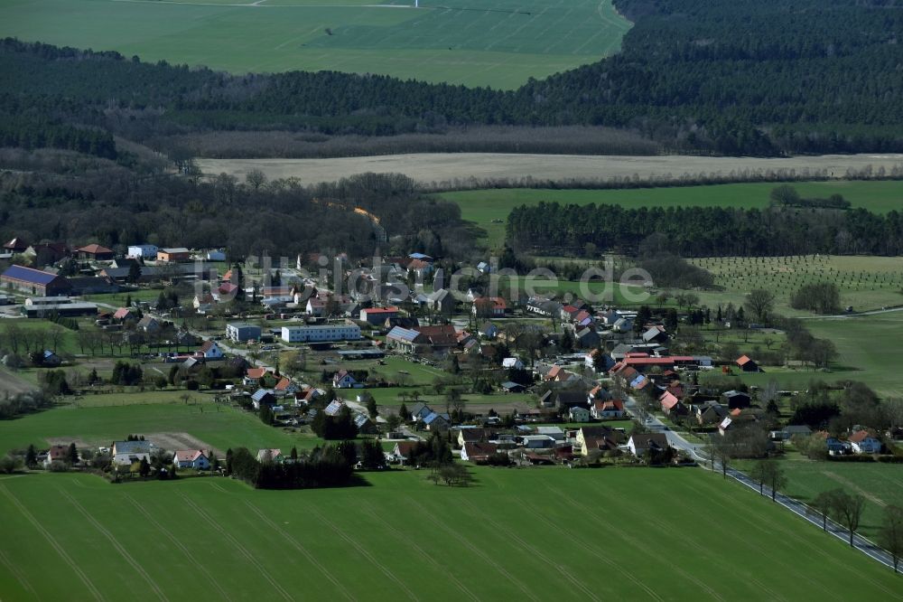 Luftaufnahme Höhenland - Dorf - Ansicht von Höhenland im Bundesland Brandenburg