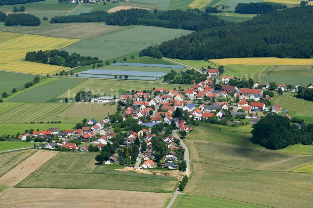 Luftbild Hohenzell - Dorf - Ansicht in Hohenzell im Bundesland Bayern, Deutschland