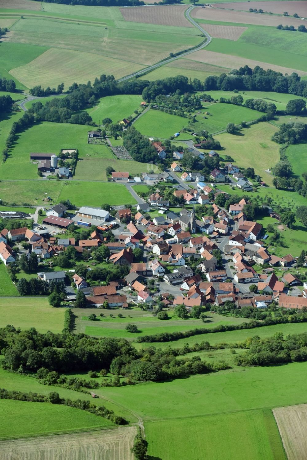 Luftbild Hohenzell - Dorf - Ansicht in Hohenzell im Bundesland Hessen, Deutschland