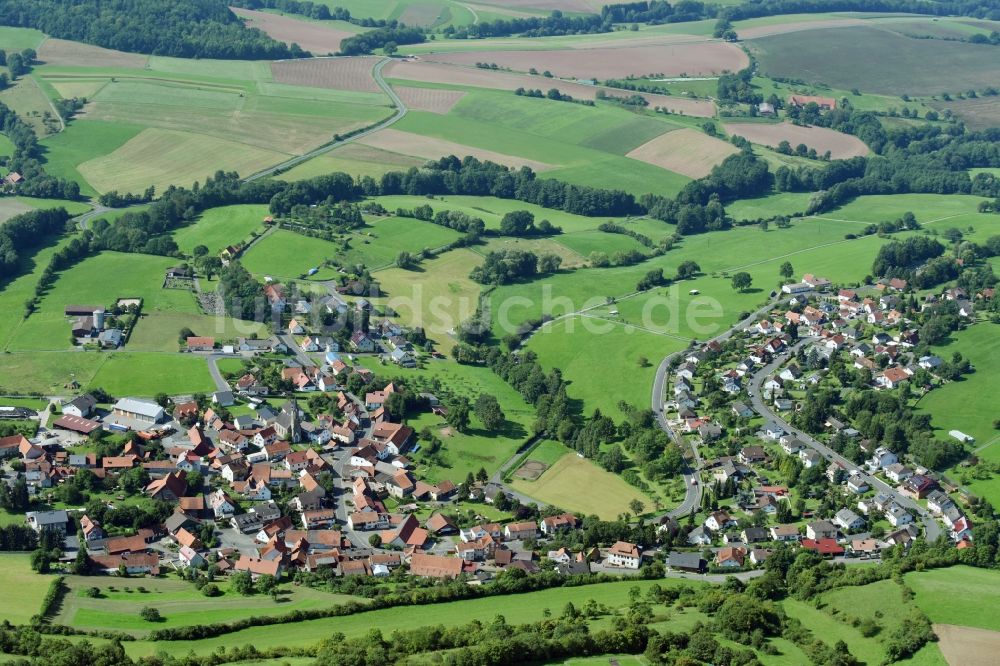 Luftaufnahme Hohenzell - Dorf - Ansicht in Hohenzell im Bundesland Hessen, Deutschland