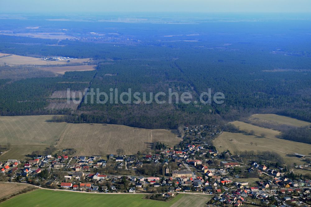 Hortwinkel von oben - Dorf - Ansicht in Hortwinkel im Bundesland Brandenburg, Deutschland