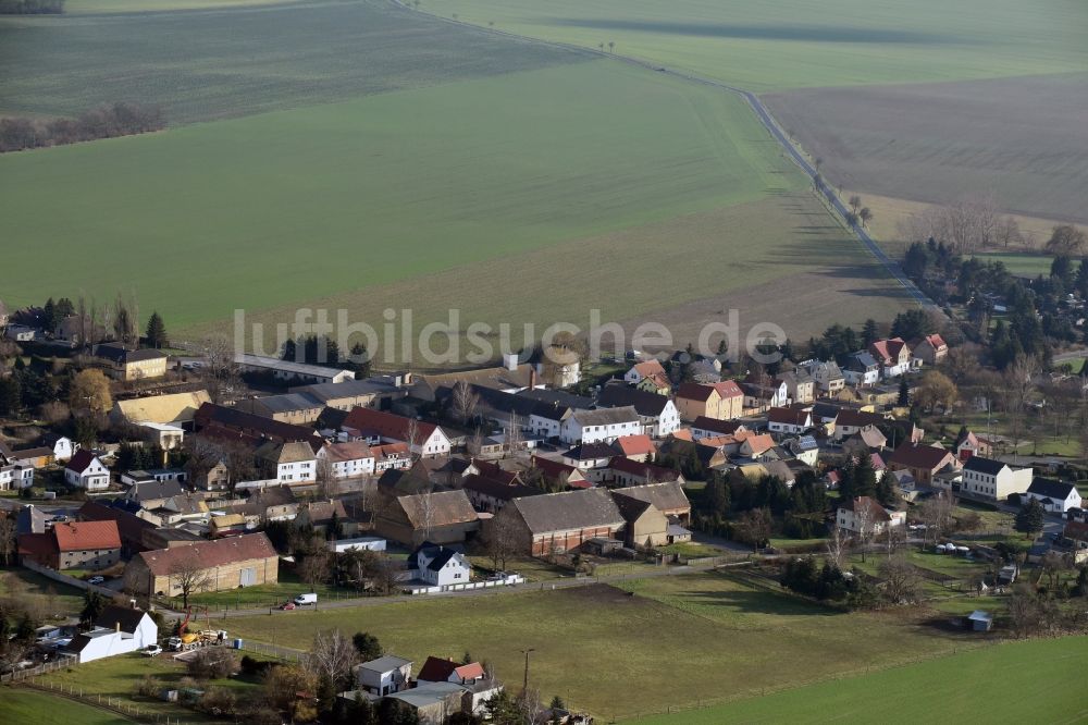 Jesewitz aus der Vogelperspektive: Dorf - Ansicht von Jesewitz im Bundesland Sachsen