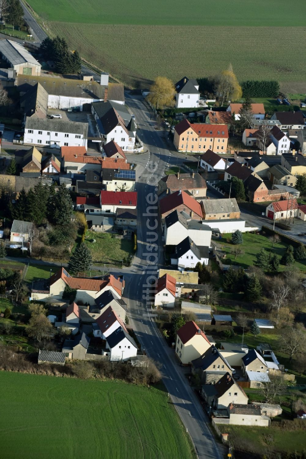 Jesewitz von oben - Dorf - Ansicht von Jesewitz im Bundesland Sachsen