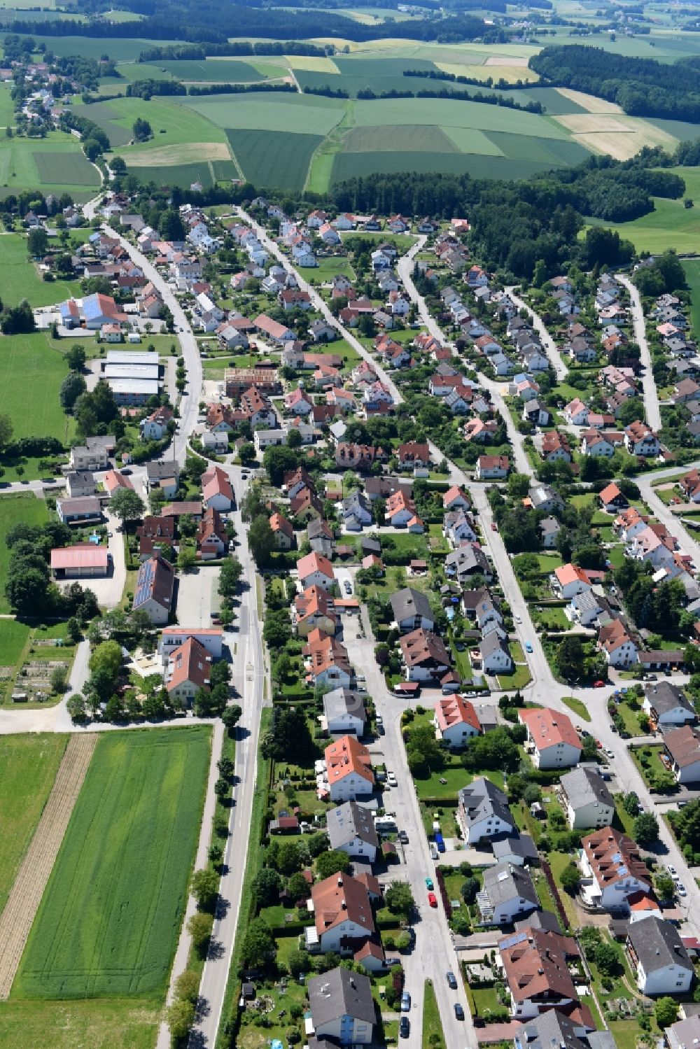 Jetzendorf aus der Vogelperspektive: Dorf - Ansicht in Jetzendorf im Bundesland Bayern, Deutschland