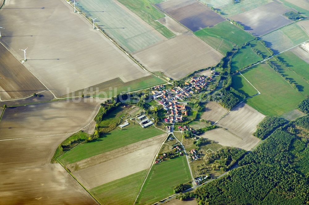 Kabelitz aus der Vogelperspektive: Dorf - Ansicht in Kabelitz im Bundesland Sachsen-Anhalt, Deutschland