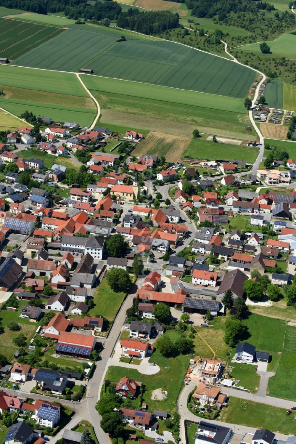 Kasing von oben - Dorf - Ansicht in Kasing im Bundesland Bayern, Deutschland