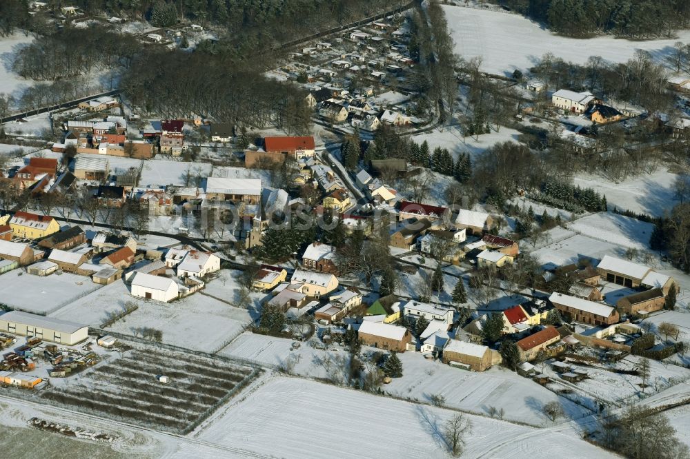 Luftaufnahme Ludwigsfelde - Dorf - Ansicht von Kerzendorf im Bundesland Brandenburg