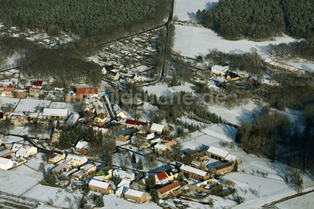 Ludwigsfelde von oben - Dorf - Ansicht von Kerzendorf im Bundesland Brandenburg