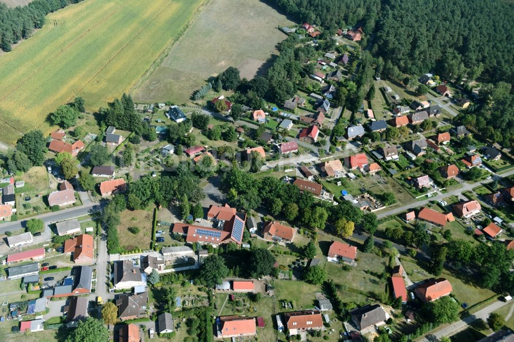 Kirch Jesar von oben - Dorf - Ansicht von Kirch Jesar im Bundesland Mecklenburg-Vorpommern