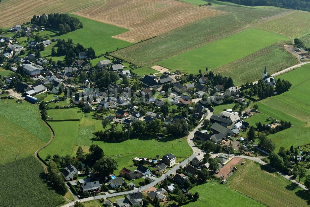 Luftaufnahme Klaffenbach - Dorf - Ansicht von Klaffenbach im Bundesland Sachsen