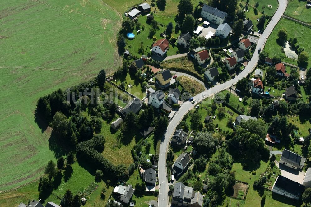 Klaffenbach aus der Vogelperspektive: Dorf - Ansicht von Klaffenbach im Bundesland Sachsen