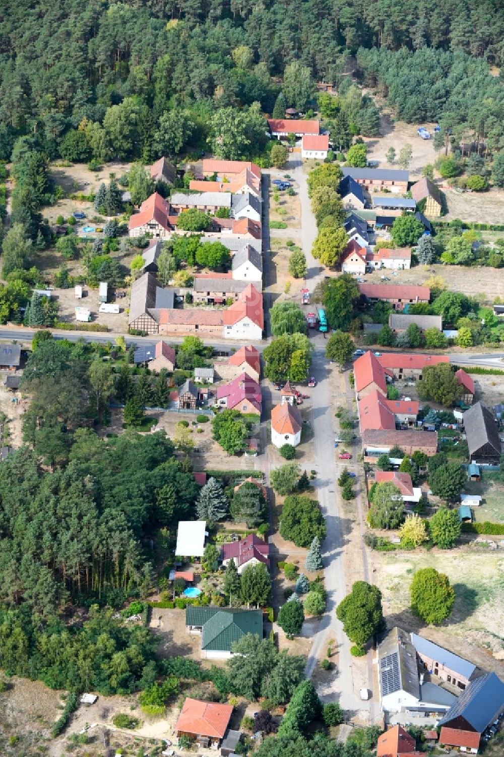 Luftbild Klausdorf - Dorf - Ansicht in Klausdorf im Bundesland Brandenburg, Deutschland