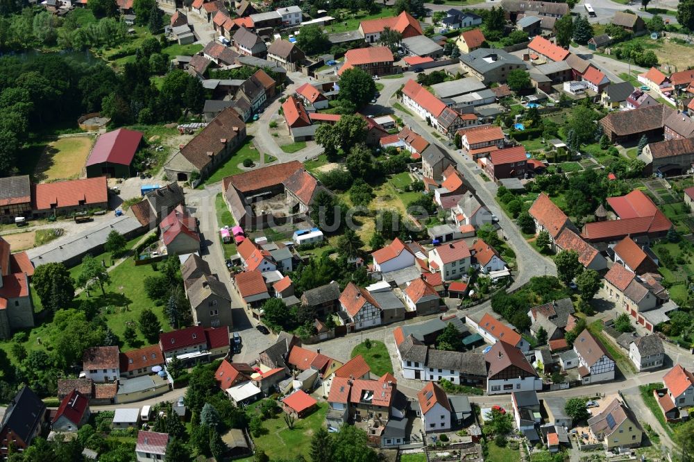 Luftbild Kloster Gröningen - Dorf - Ansicht von Kloster Gröningen im Bundesland Sachsen-Anhalt