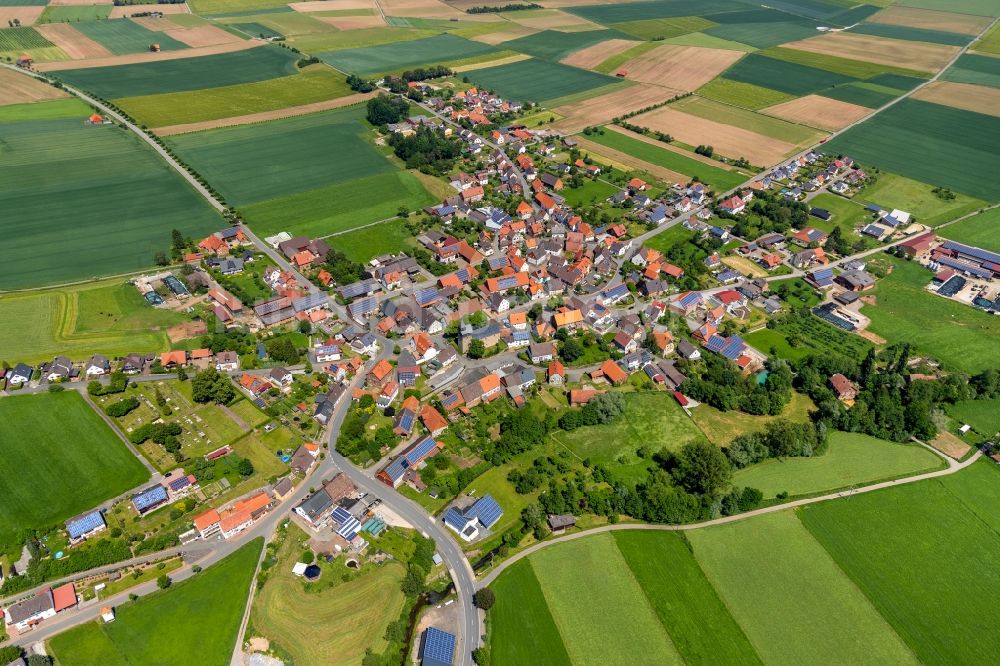 Külte von oben - Dorf - Ansicht in Külte im Bundesland Hessen, Deutschland