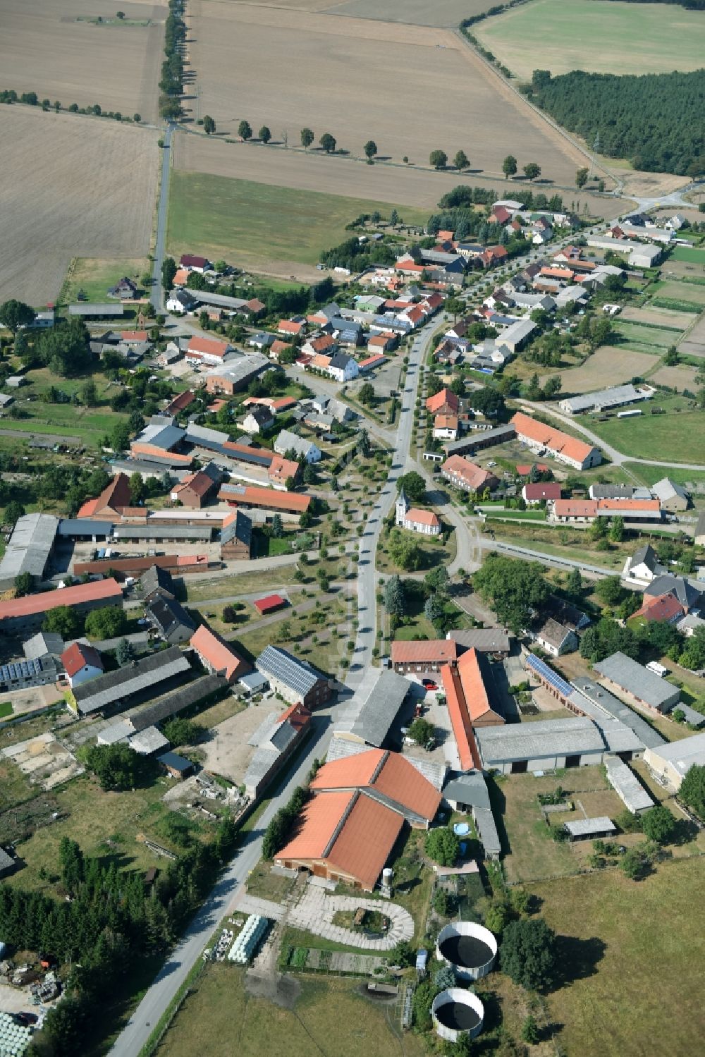 Klötze von oben - Dorf - Ansicht von Klötze im Bundesland Sachsen-Anhalt