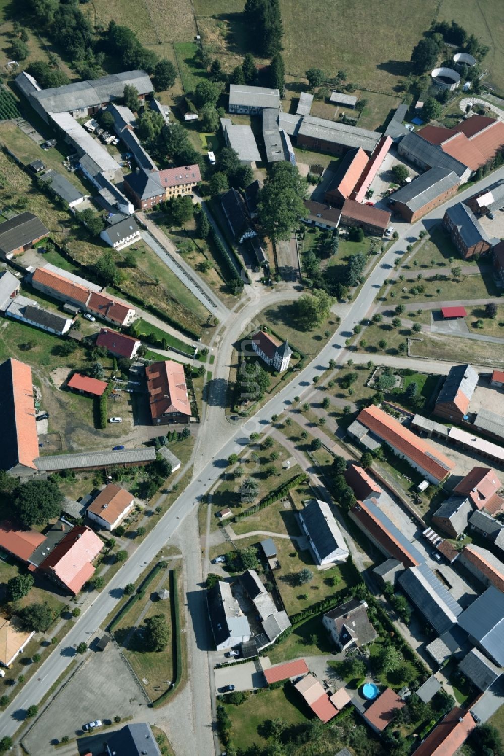 Klötze aus der Vogelperspektive: Dorf - Ansicht von Klötze im Bundesland Sachsen-Anhalt