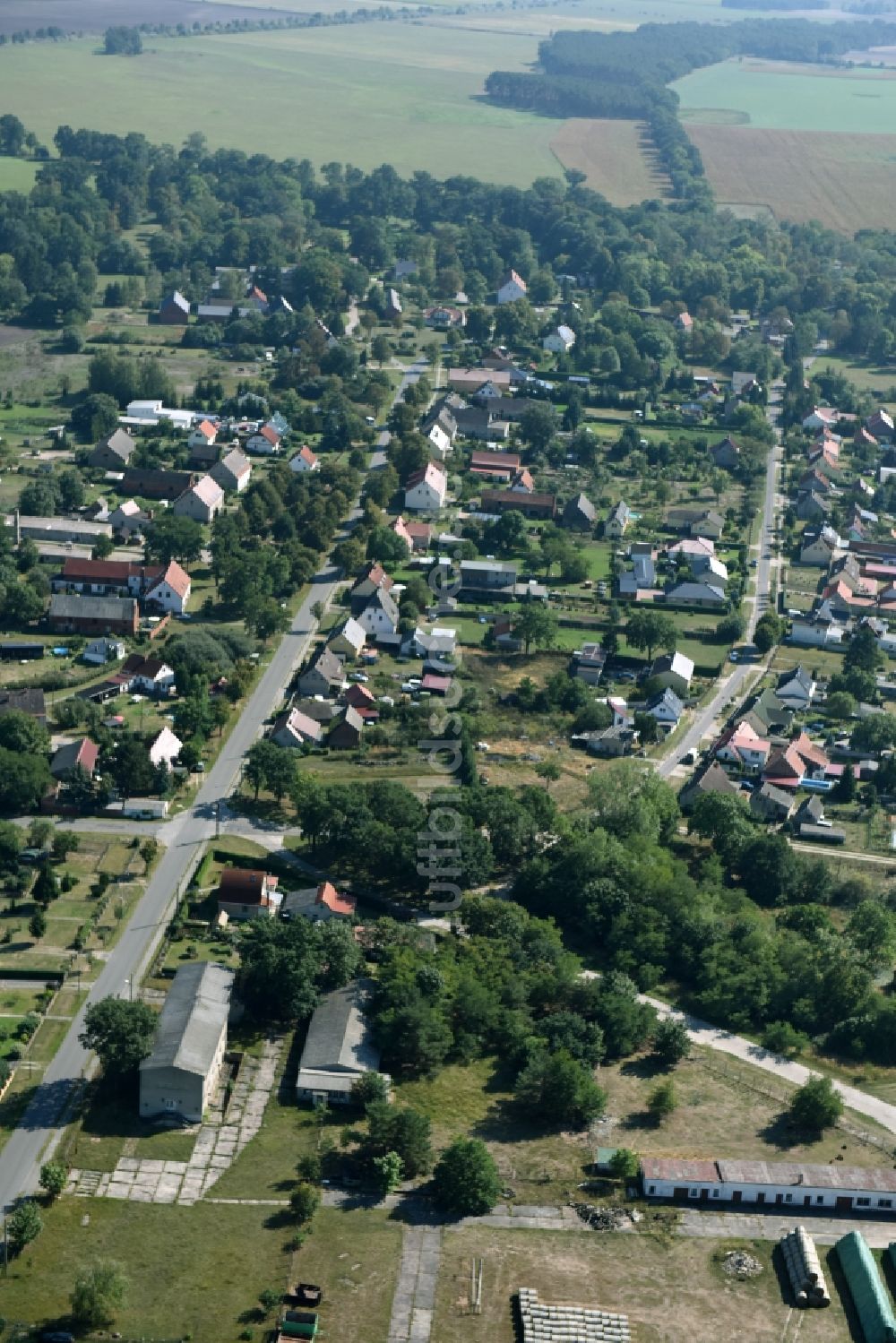 Luftaufnahme Kotzen - Dorf - Ansicht von Kotzen im Bundesland Brandenburg