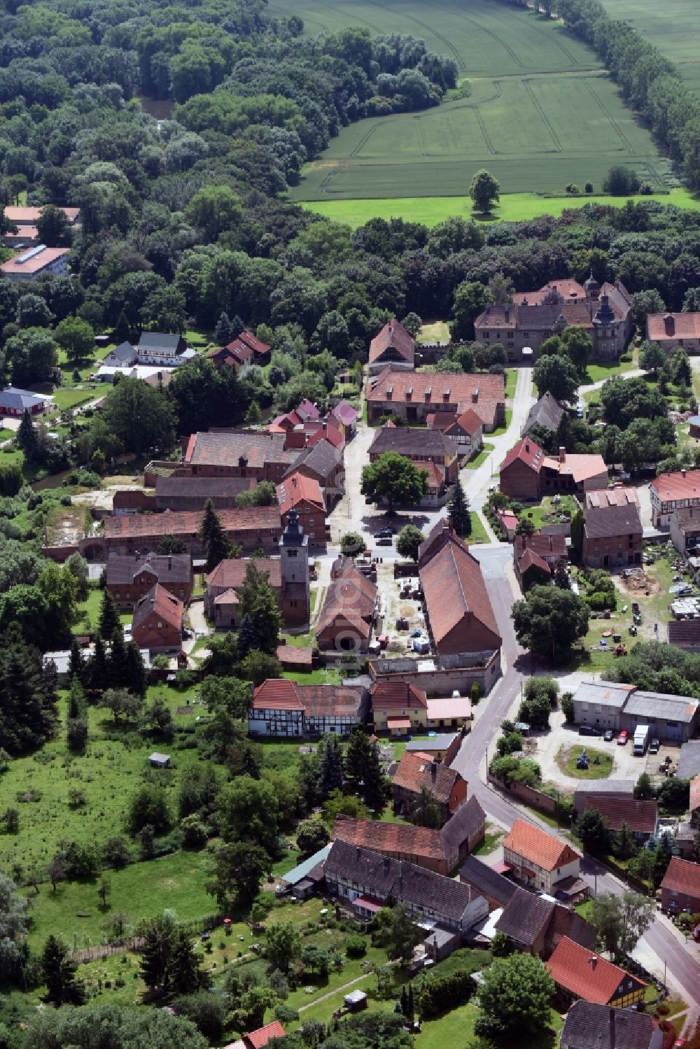 Luftbild Krottdorf - Dorf - Ansicht von Krottdorf im Bundesland Sachsen-Anhalt