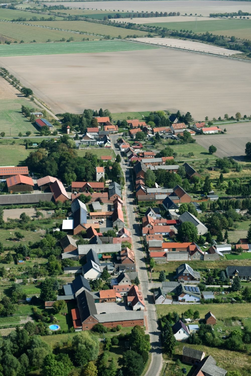 Käthen von oben - Dorf - Ansicht von Käthen im Bundesland Sachsen-Anhalt