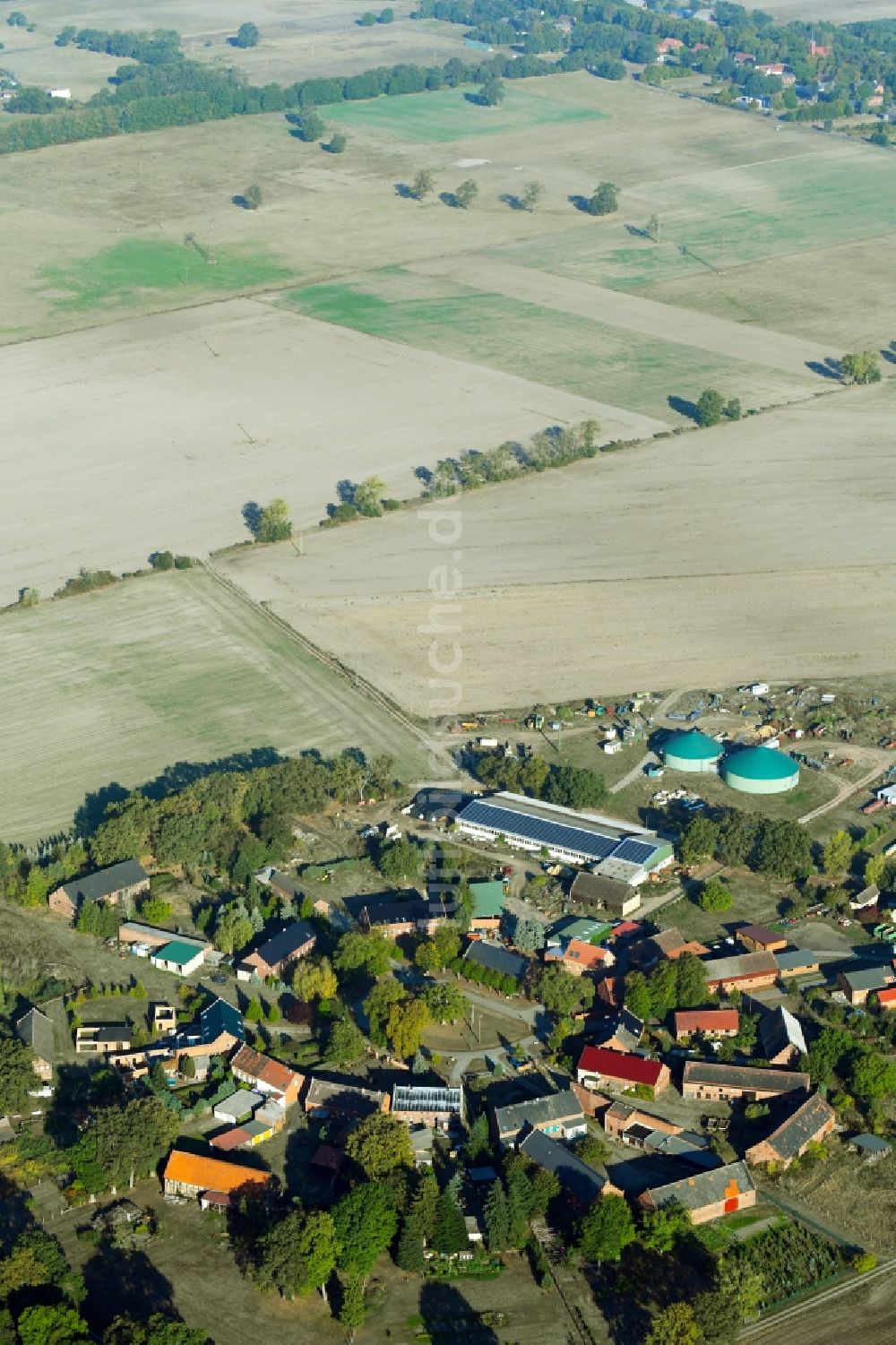 Kuhblank aus der Vogelperspektive: Dorf - Ansicht in Kuhblank im Bundesland Brandenburg, Deutschland