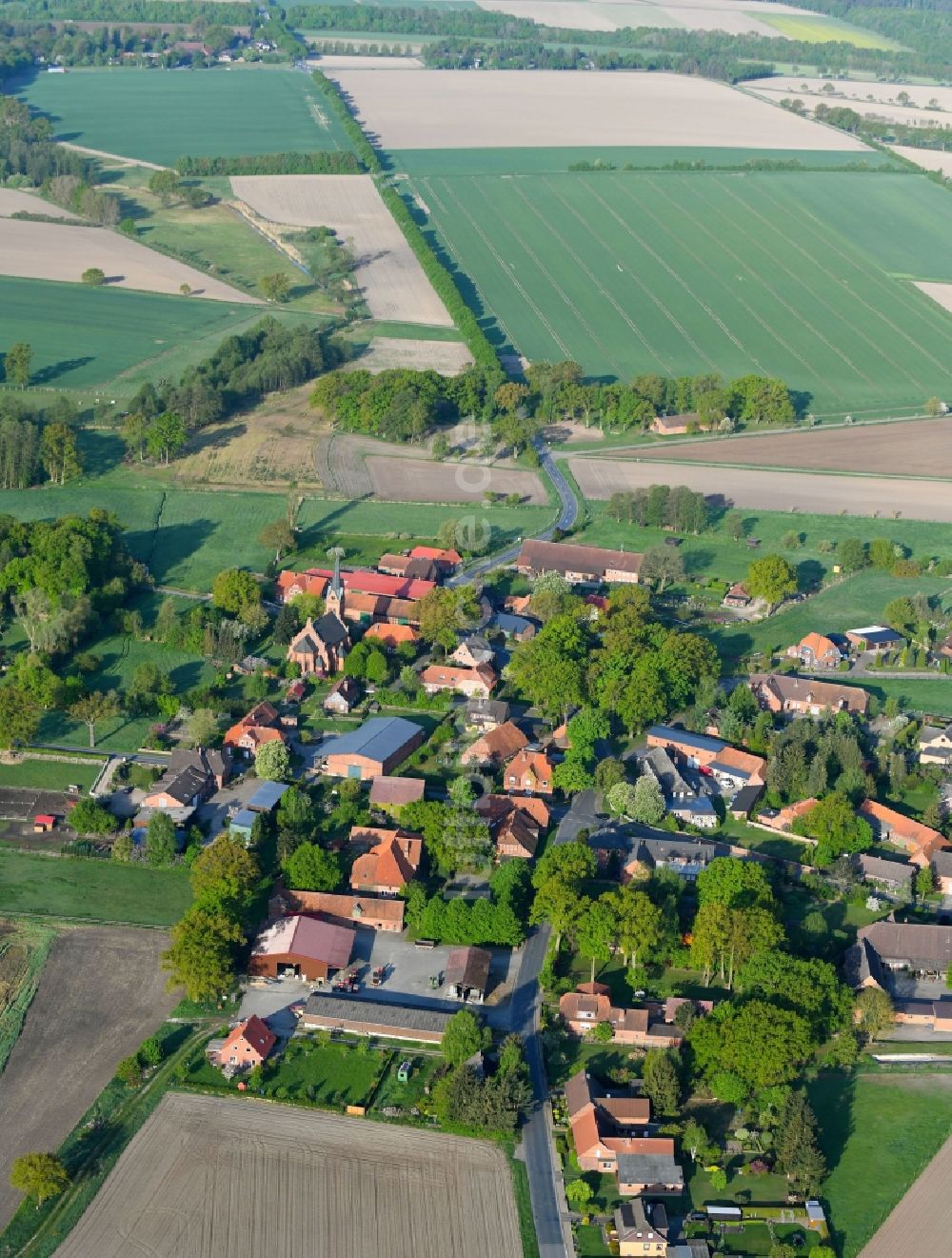 Luftbild Lehmke - Dorf - Ansicht in Lehmke im Bundesland Niedersachsen, Deutschland