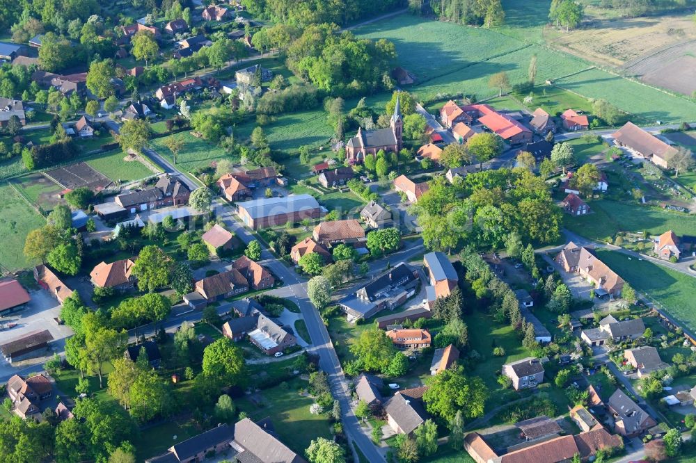 Lehmke von oben - Dorf - Ansicht in Lehmke im Bundesland Niedersachsen, Deutschland